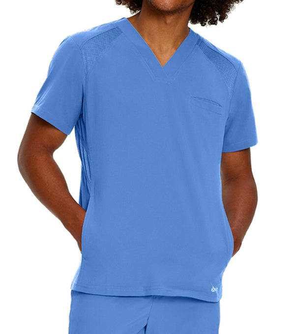 3-pocket V-neck Uniform Top 2266 Blue Sky – Whitecross