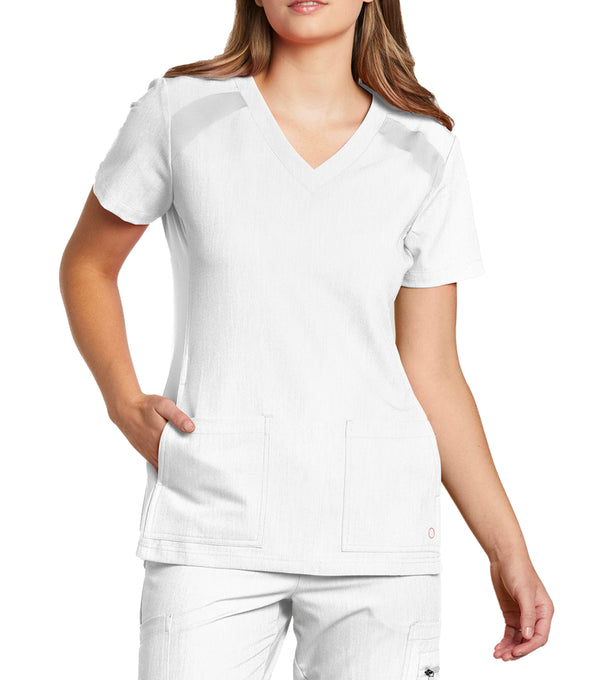 Haut d'uniforme Encolure en V à 4 poches 950  Blanc – Whitecross