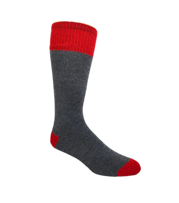 MERINO OUTDOORS Sock 7733 Gray and Red - Great Sox