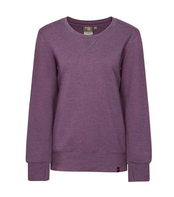 Round-neck Cotton Sweatshirt 467 Purple - Pilote et Filles