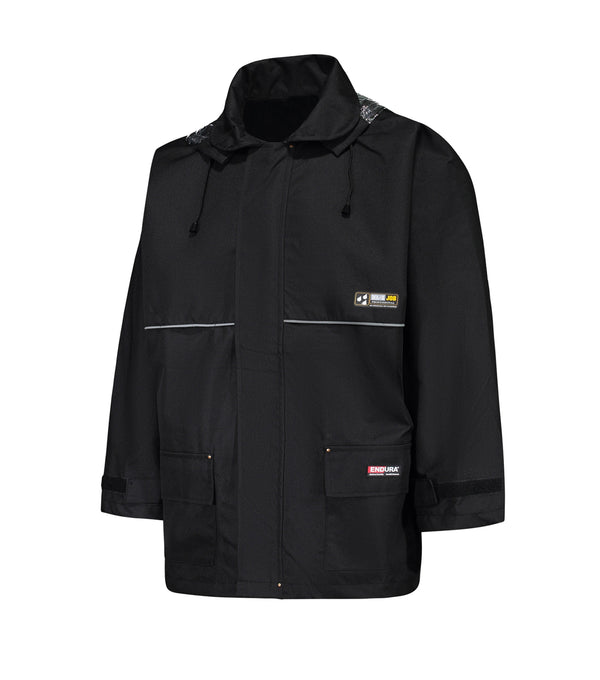 Manteau imperméable respirant en nylon noir 87-R99-1 - Ganka