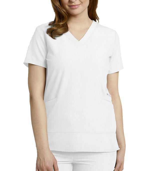 Haut d'uniforme Encolure en V à 3 poches 796 Blanc – Whitecross