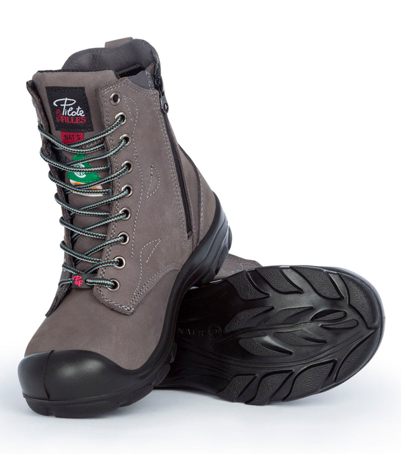 8" Work Boots S558 Gray, Women - Pilote & Filles