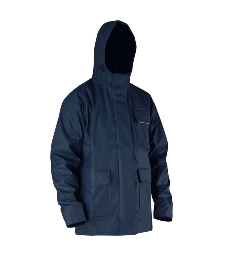 Veste de pluie en semi-PU imperméable ORAGE  marine - Hugo Strong