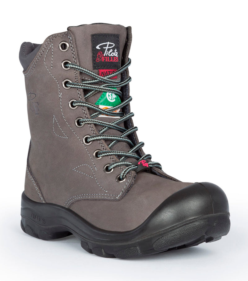 8" Work Boots S558 Gray, Women - Pilote & Filles