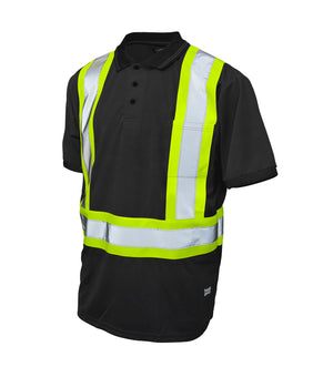 Short Sleeve Safety Polo Black - Tough Duck