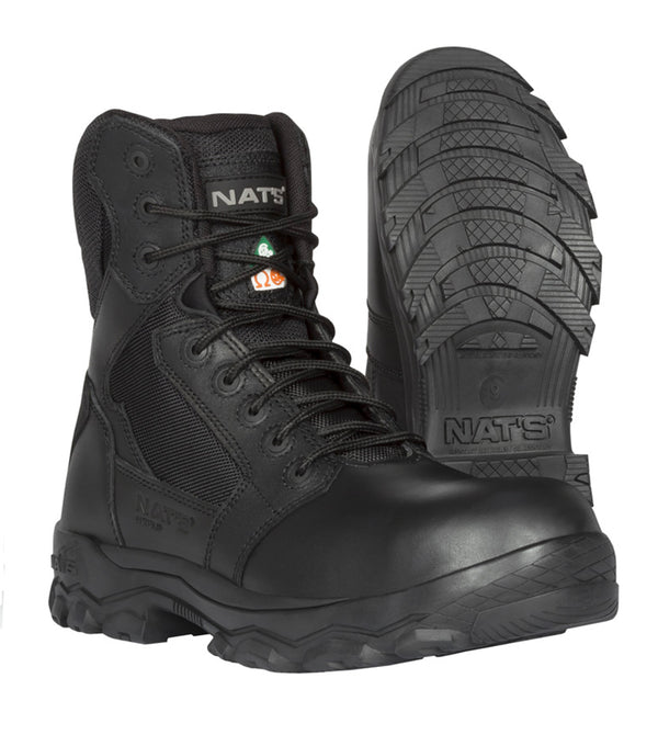 8" Work Boot with Clasp Black - Nats