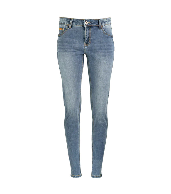 Pantalon Slim Stretch Denim Femme Bleu Moyen - Task